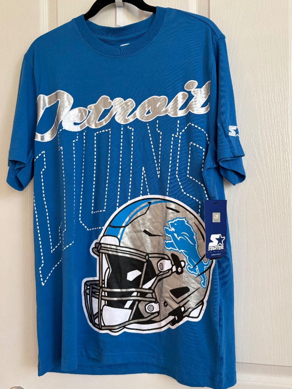 detroit lions mens shirt Blue Size M NWT - Picture 2 of 14